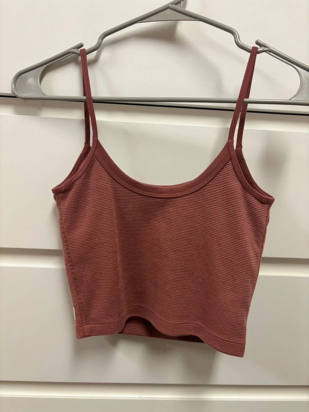 Vuori Waffle Knit Rust-Colored Cami Tank - Picture 4 of 5